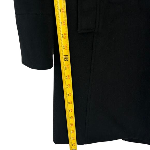 Diane von Furstenberg Womens Vintage Wool Cashmere Military Coat Sz. 2 Black - Picture 14 of 16